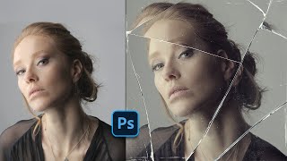 Broken Mirror Effect with PSD Template - Photoshop Tutorial