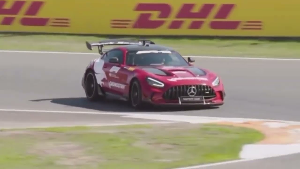 Formula 1 safety car sliding and drifting in Zandvoort dutchgp YouTube