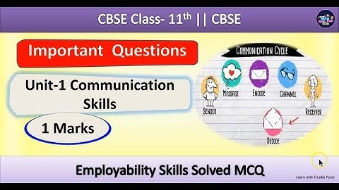 Communication Skills || Solved MCQ || Unit 1(in under 15 minutes)
