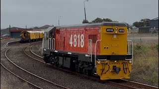 DC 4818 Loco Movement (GVR) passing Hamilton station Hamilton East Coat Main Trunk