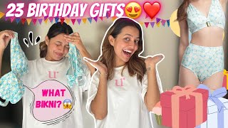 23 Gifts on my 23rd Birthday✨🥹❤️||Gungun Gifted me Bikini on Birthday||😅🫣😱||Yashasvi Rajpoot||