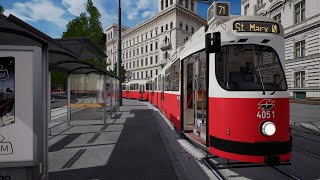 Tram Sim Vienna on PS5 ~ Schwarzenbergplatz - St.Marx, E2 @SilentQix