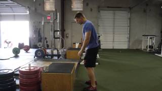 No pushup Burpee- Modified on High Box
