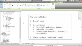 Revit 2017 - Text Editor Improvements in Revit