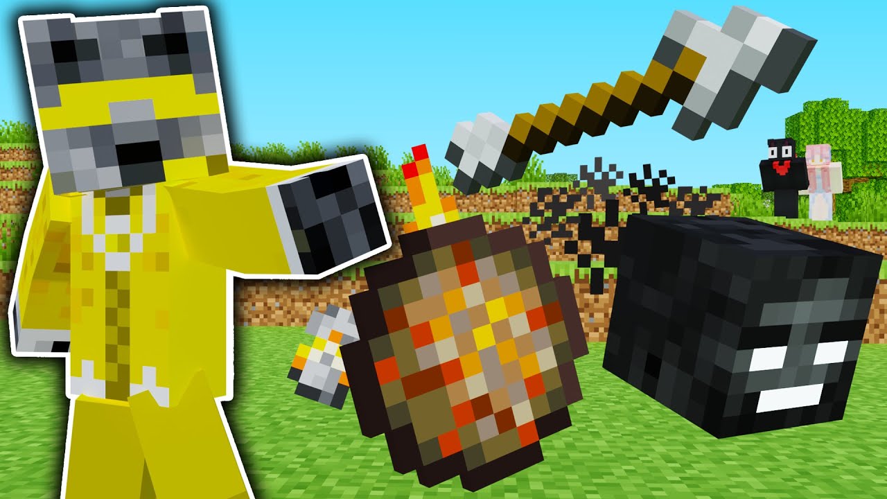 Minecraft Manhunt, But Punching Shoots Random Projectiles...