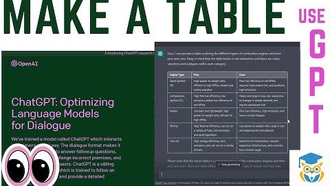 chatgpt tutorial: Learn to Make a table using gpt