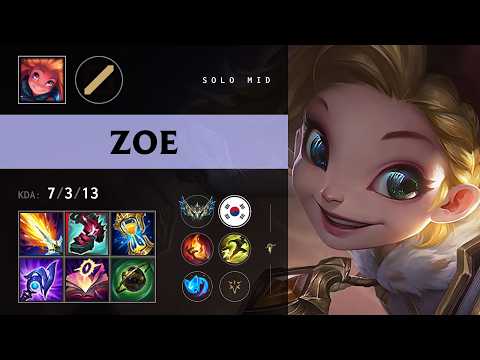 Zoe Mid vs Mel (Yuny) - KR Challenger Patch 26.19 - YouTube