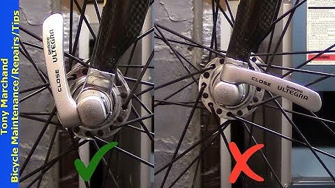 How to Adjust & Position the Bike Quick Release Skewers