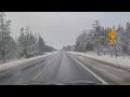 Beautiful up north in Michigan while driving in snow - YouTube