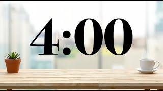 4 Minute Calm Lofi Music Desk Timer | Focus, Study, Classroom, Work, Presentations