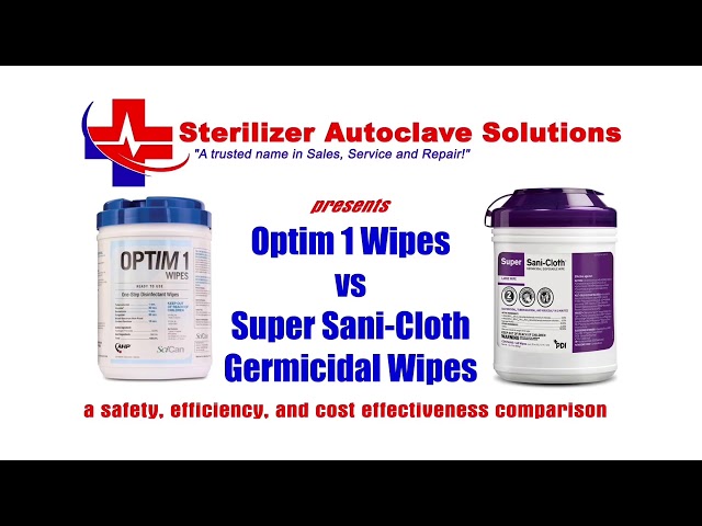 Optim1 Wipes vs Super Sani-Cloth Germicidal Disposable Wipes