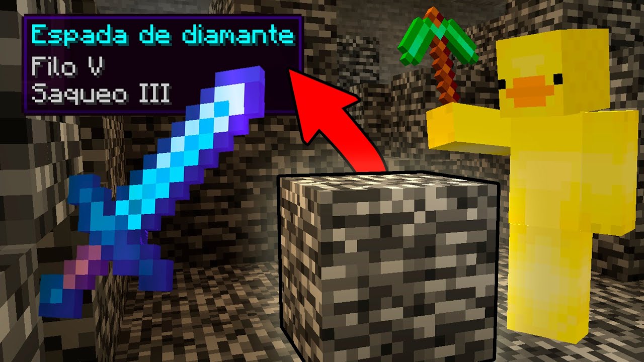 MINECRAFT pero PICAR BEDROCK me da ITEMS OP