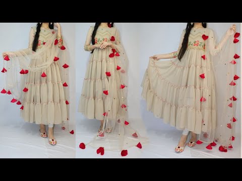 Baby frill Frock Cutting and Stitching| frill wali frock| double frill frock  cutting and stitching - YouTube