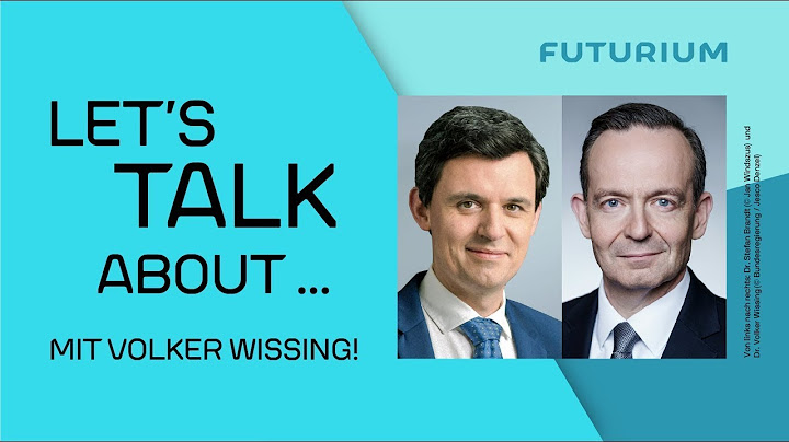 Let’s talk about … – mit Volker Wissing!
