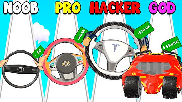 STEERING WHEEL EVOLUTION 🏎️ NOOB vs PRO vs HACKER vs GOD