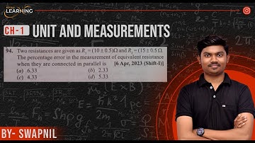 Two resistances are given as R,=(10±0.5)2 and R2=(15±0.5l2. The percentage error in the