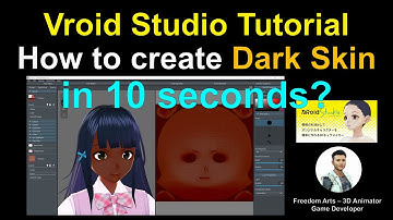 Vroid Studio - How to create dark skin in 10 seconds - Tutorial