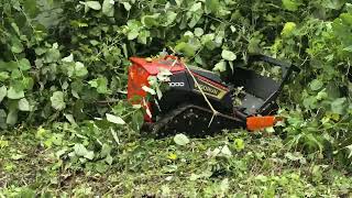 MTSK1000 Remote Control Forest Mulcher is clearing thick bushes with ease