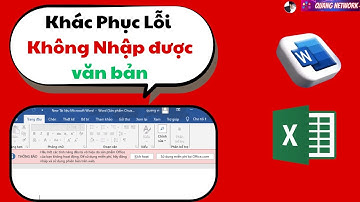 Cách Khắc Phục Không Thể Gõ Chữ Trong Excel Và Word Lỗi Product Activation Failed