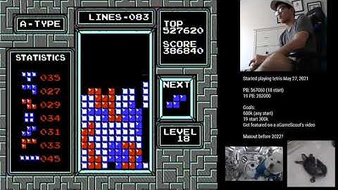 596,180 Score in NES Tetris (rip 600k) Former PB