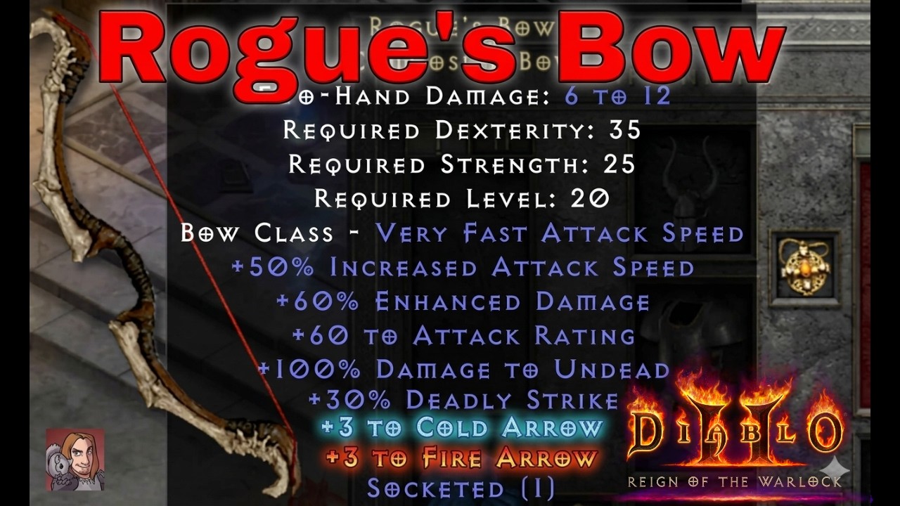 D2R RotW Updated Uniques - Rogues Bow (Composite Bow)