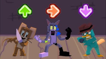 FNF Character Test | Gameplay VS Minecraft Animation | Tom and Jerry |perry
