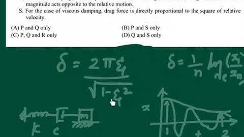Lecture 12 c : GATE 2015 : Mechanical : Solved Example: Damping due to dry friction