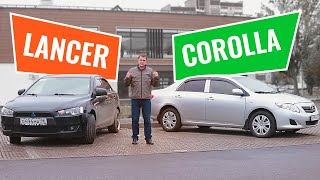 : Mitsubishi Lancer X  Toyota Corolla X.     150   10?