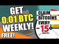Claim FREE bitcoins every 15 MINUTES! - YouTube