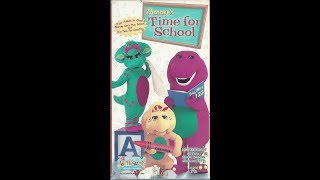Barney's Time for School 1999 VHS