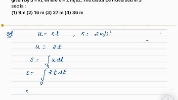 The velocity-time relation of an electron starting moving along the positive x–direction with a