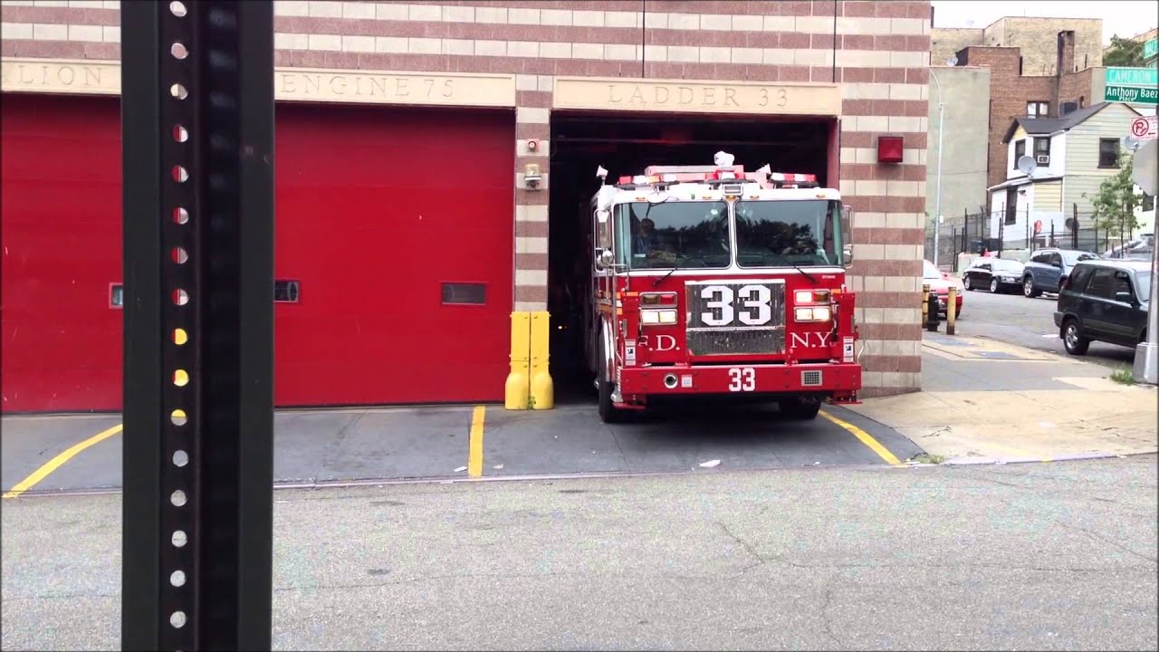 BRAND NEW FDNY TOWER LADDER 33 RESPONDING FROM IT'S WALTON AVE ...
