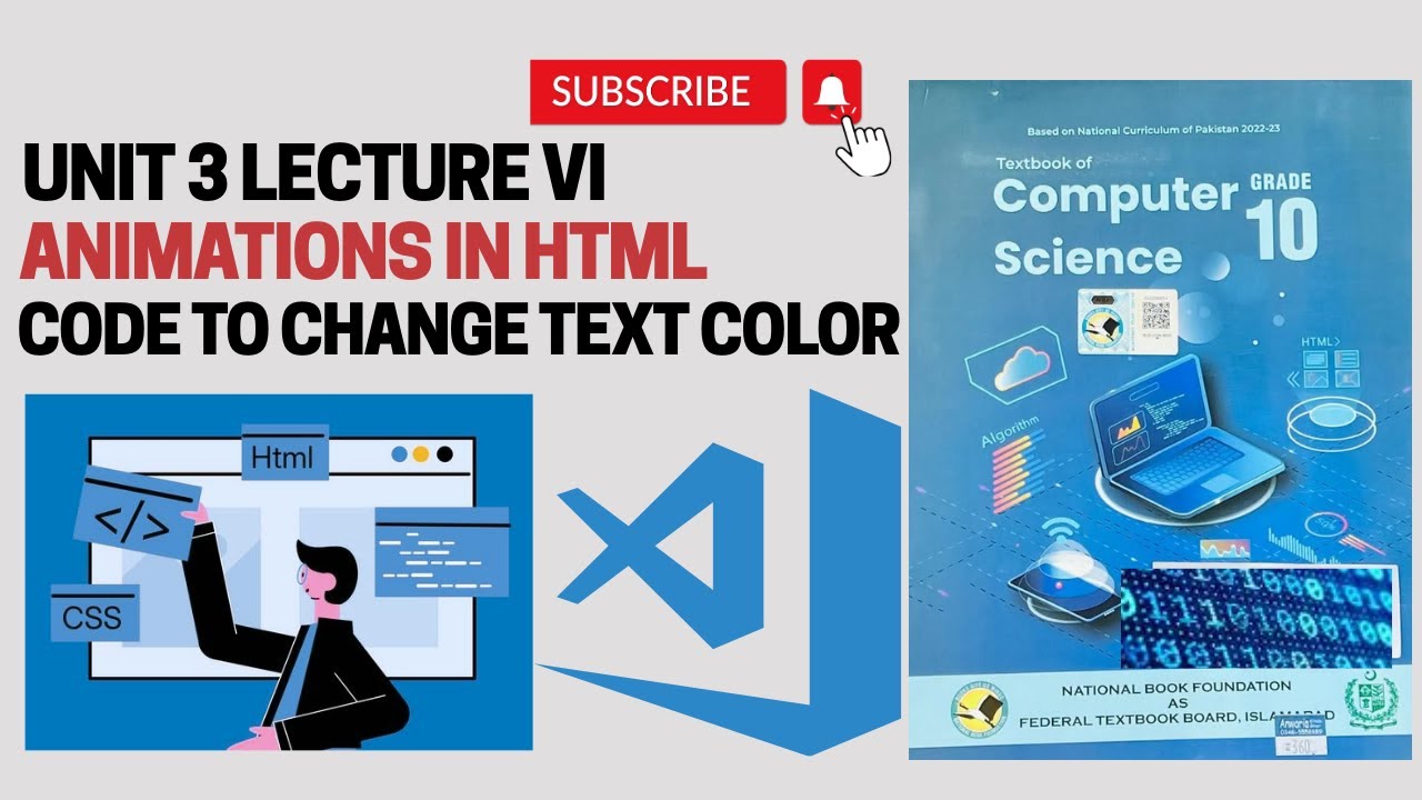 How to Change Text Color in HTML | CSS Animation | Class 10 Computer ...