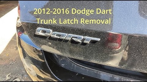 2012-2016 Dodge Dart Trunk Latch Removal