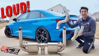 8Y Audi Rs3 Ecs Exhaust Install Affordable Upgrade