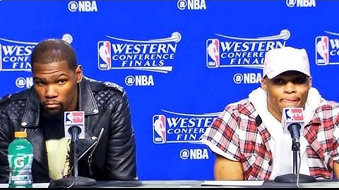 Russell Westbrook & Kevin Durant react to Draymond Green kicking Steven Adams in the nuts. HoopJab