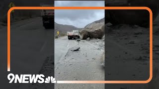 Raging floodwaters in Baja, California, as Hurricane Hilary travels onto land. #hurricanehilary