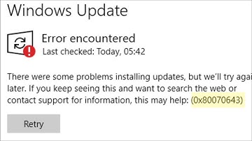 Error encountered 0x80070643 in Windows 10 /11 Update - How To Fix windows update Failed error -2025