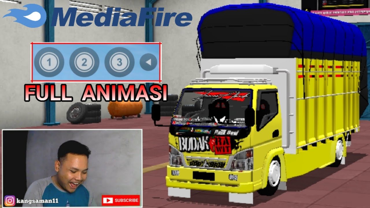 Mod Truk  Canter  Budak Rawit Full Animasi  Free Livery 