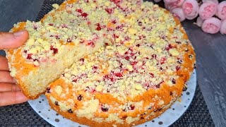 ПИРОГ за 5 минут! Все смешал и в духовку ! Когда нет времени, пеку ПИРОГ со смородиной!