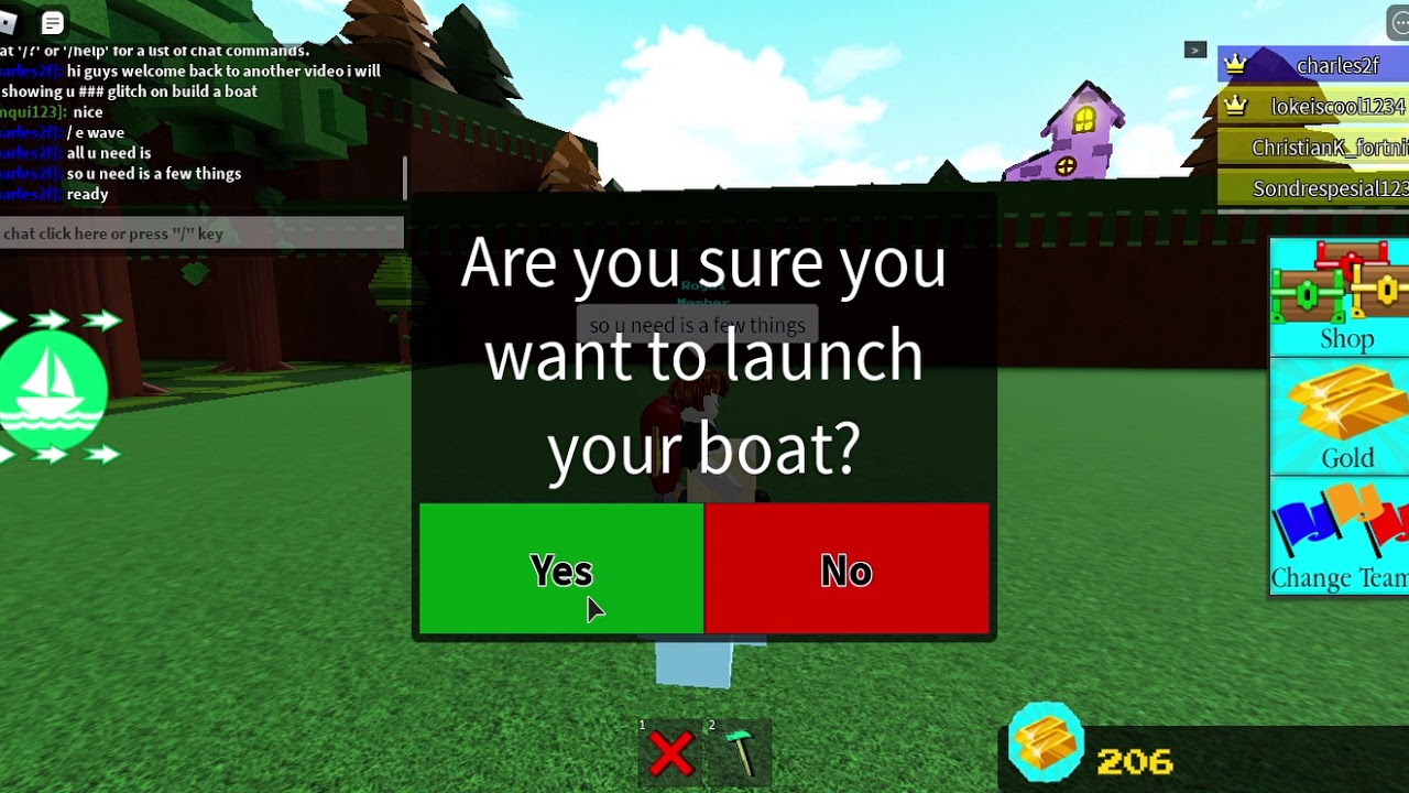 build a boat epic glitch
