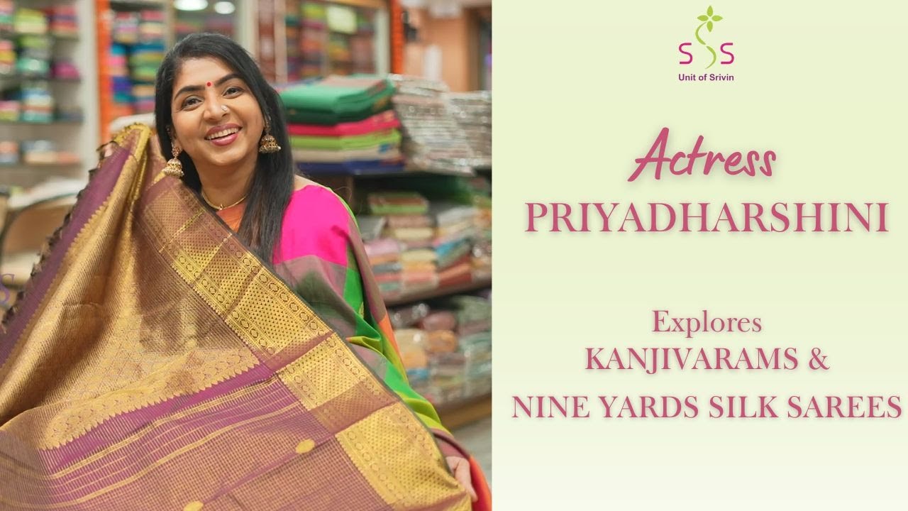 Actress Priyadarshini shops at Shreenivas silks Part 2 | Vintage Kanjivarams and 10 yards silks!