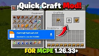 Best Quick Craft Addon for Minecraft PE 1.26.33+ || Quick Craft Mod for MCPE screenshot 5