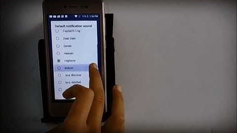 How to change notification sound in Lava z50