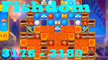 Fishdom Level 3176 - 3180 HD Walkthrough | 3 - match game | gameplay | android | ios | pc | app