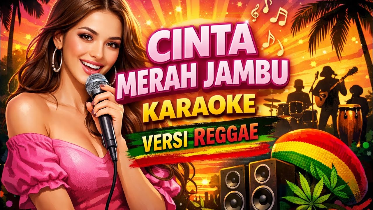 CINTA MERAH JAMBU - KARAOKE - VERSI REGGAE - ARIYA COVER 