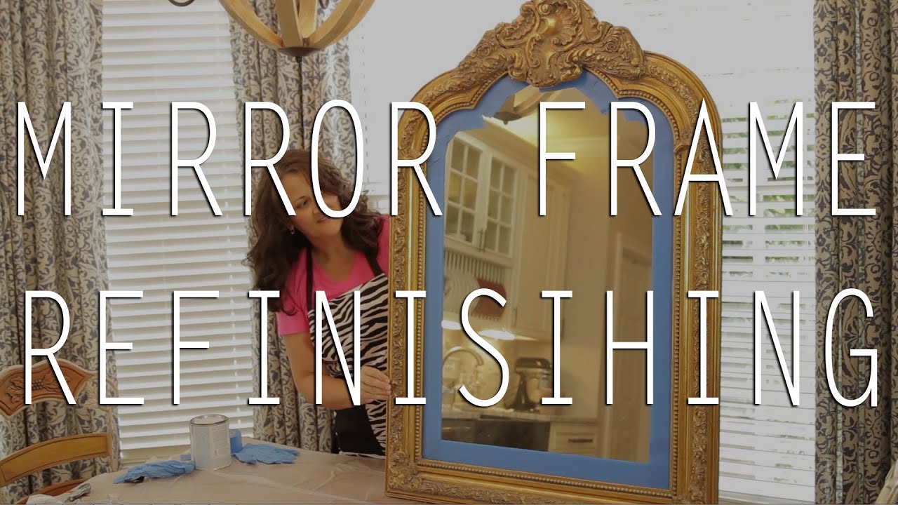 How To Paint A Mirror Frame GOLD - Remodelando la Casa