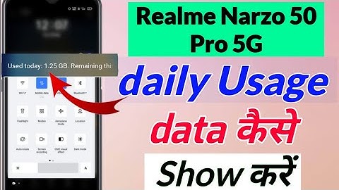 Realme Narzo 50 Pro 5G me daily Usage data kaise Show Kare | Realme Narzo 50 Pro data usage settings