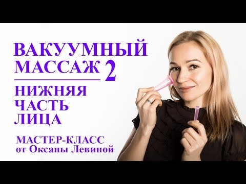 Вакуумный массаж лица банками. Нижняя часть лица. Овал и второй подбородок