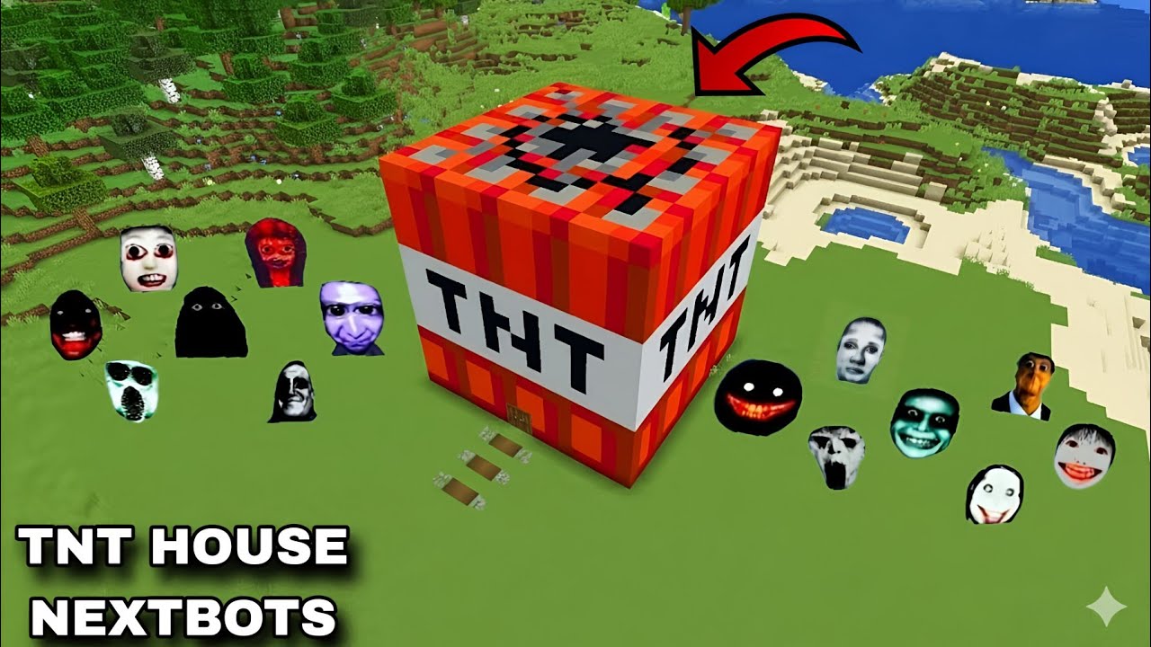 I FOUND TNT HOUSE WITH 100 NEXTBOTS in Minecraft - Gameplay - Coffin Meme